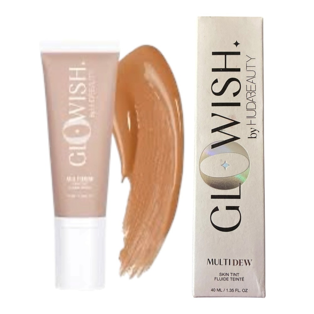 Huda Beauty Glowish Multi Dew Skin Tint 08 Tan DISCONTINUED Dewy Vegan NIB 40ml
